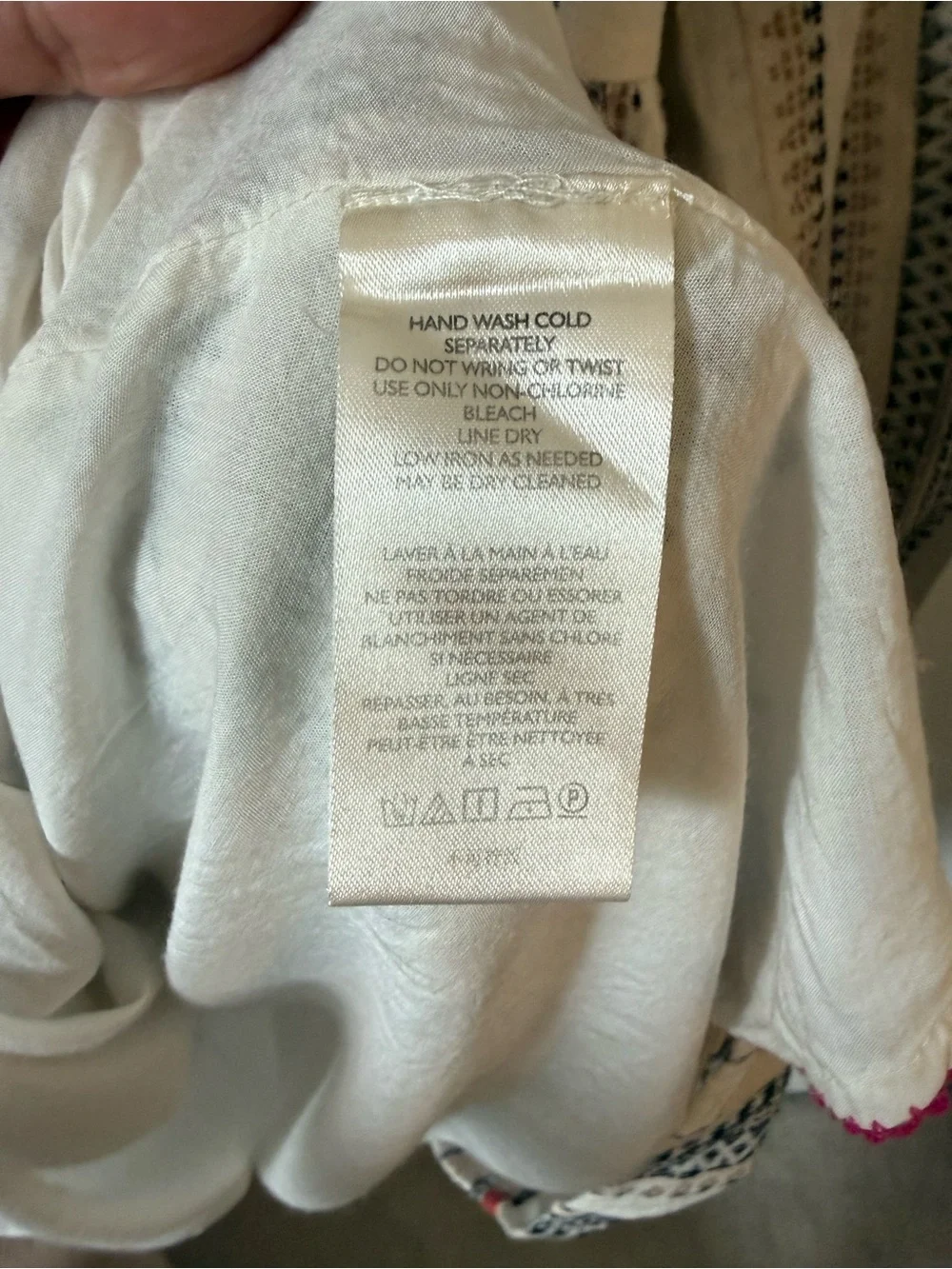 Anthropologie Cream Midi Dress with Pink & Orange Embroidery - Picture 12 of 13